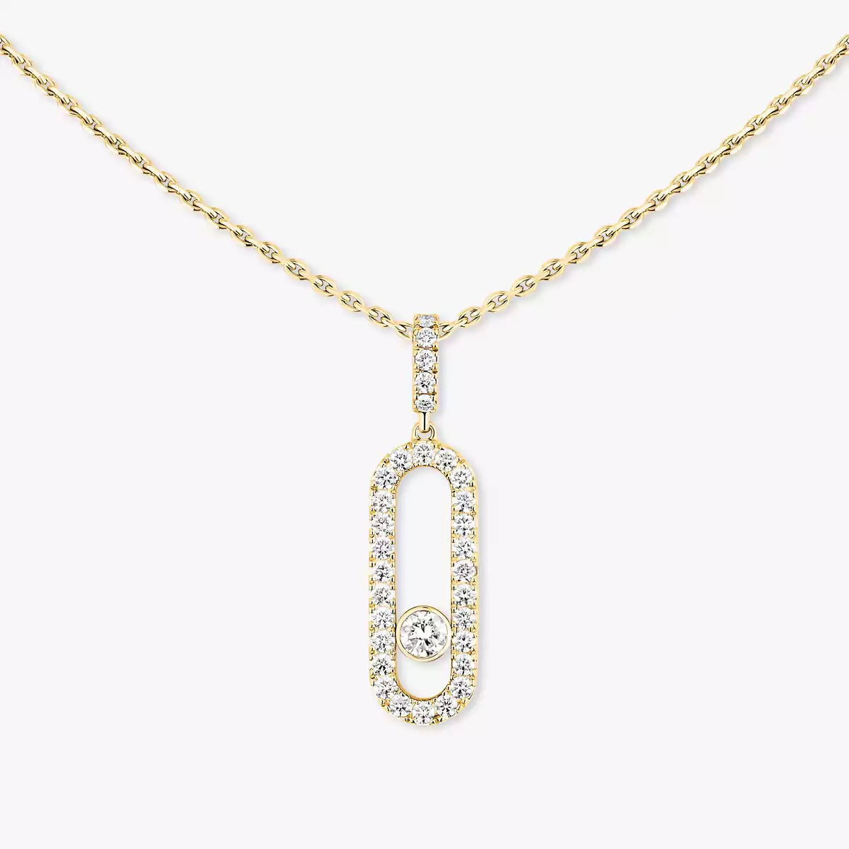 [Auream]Move Uno Diamond Necklace in Rose Gold