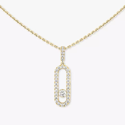 [Auream]Move Uno Diamond Necklace in Rose Gold