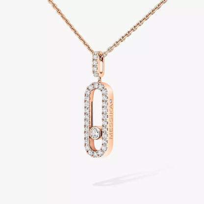 [Auream]Move Uno Diamond Necklace in Rose Gold