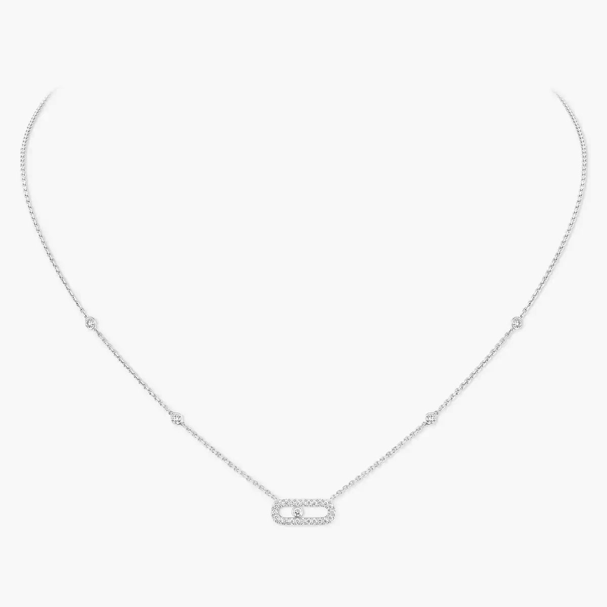 [Auream]Diamond Necklace Move Uno