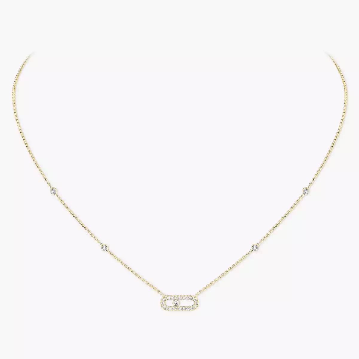[Auream]Diamond Necklace Move Uno
