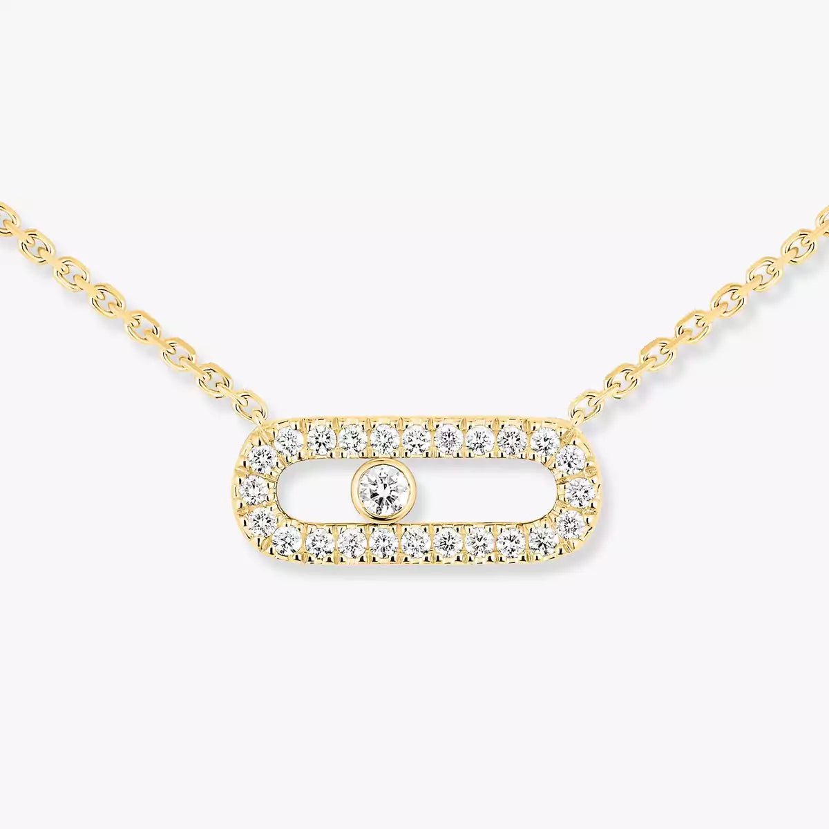 [Auream]Diamond Necklace Move Uno