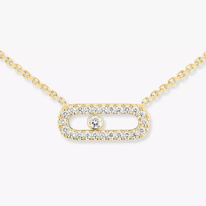 [Auream]Diamond Necklace Move Uno