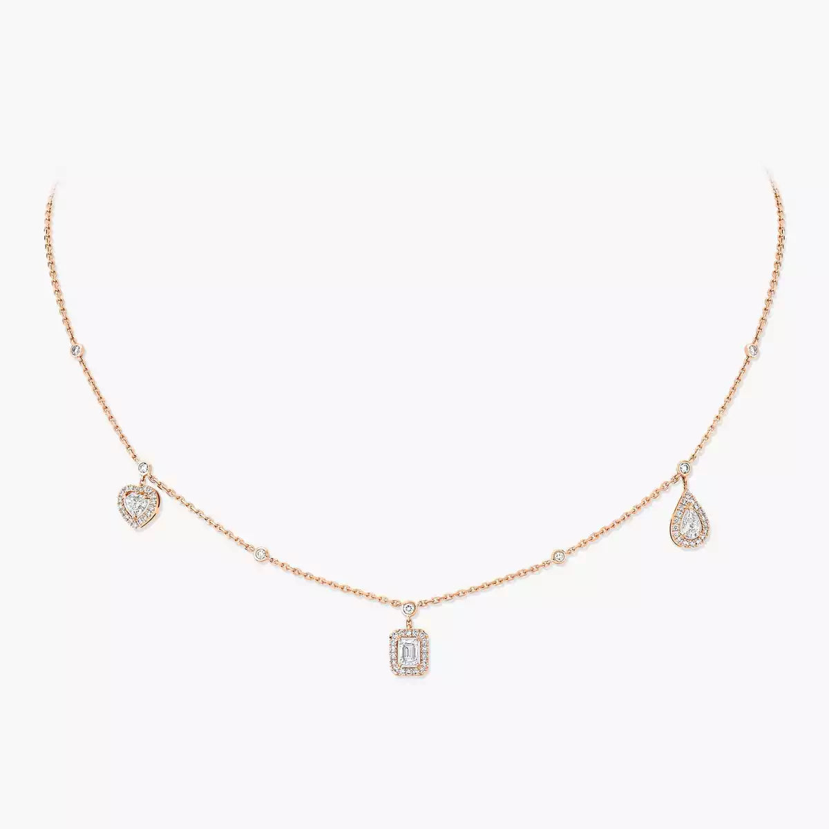 [Auream]My Twin Diamond Necklace in Silver