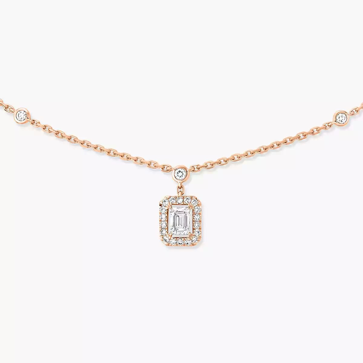 [Auream]My Twin Diamond Necklace in Silver