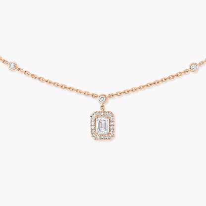 [Auream]My Twin Diamond Necklace in Silver