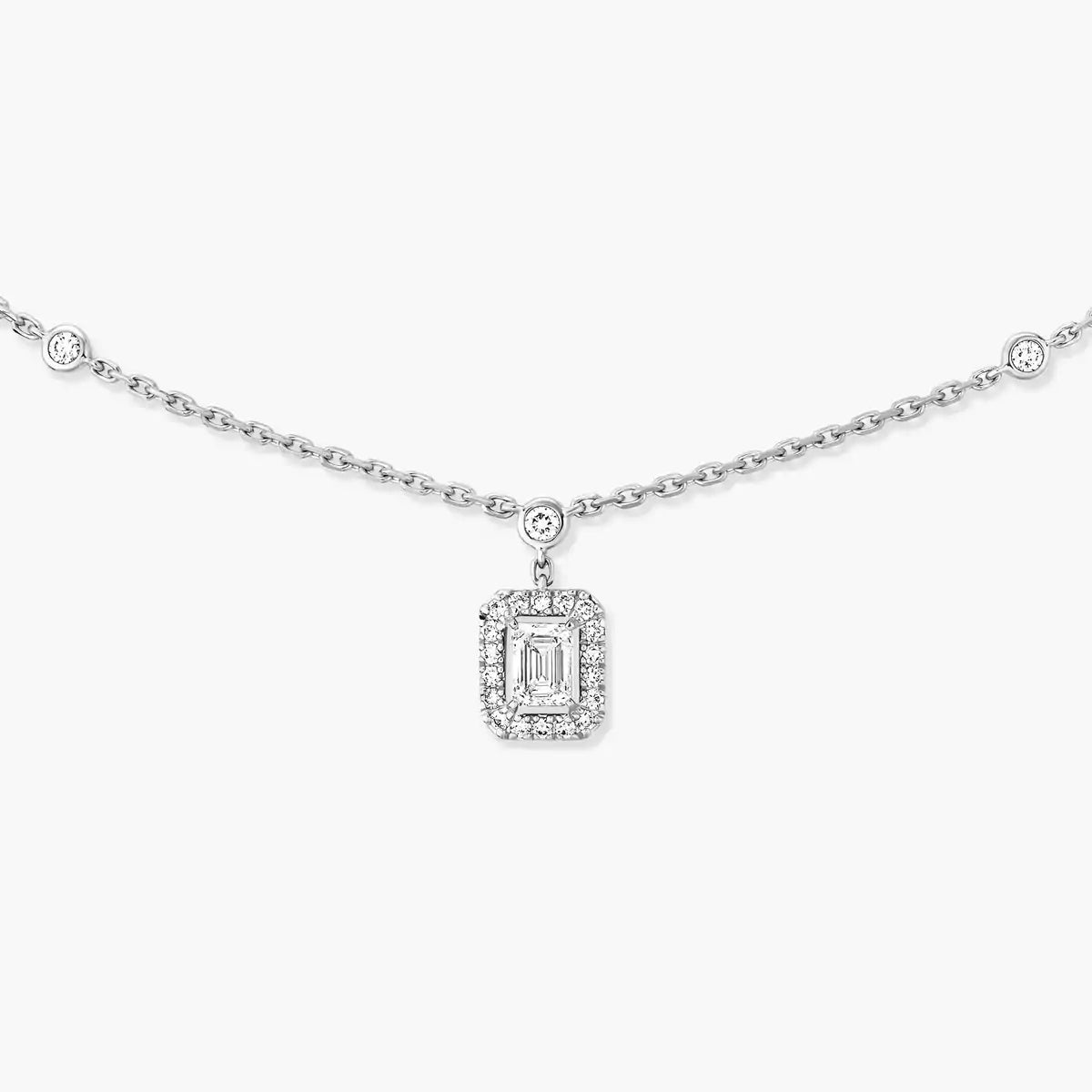 [Auream]My Twin Diamond Necklace in Silver