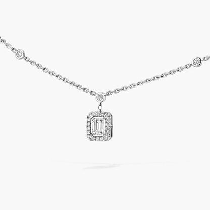 [Auream]My Twin Diamond Necklace in Silver