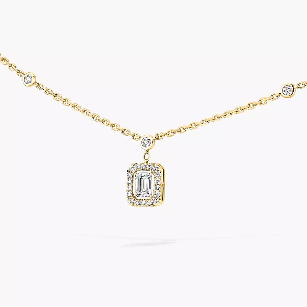 [Auream]My Twin Diamond Necklace in Silver