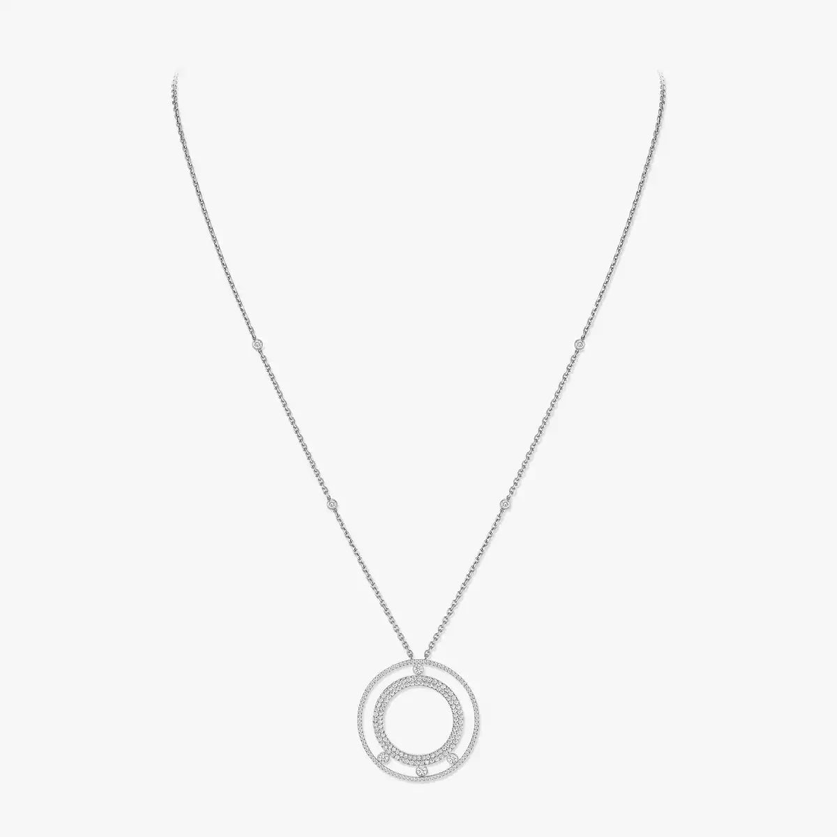 [Auream]Move Romane Long Pave_-Set Diamond Necklace