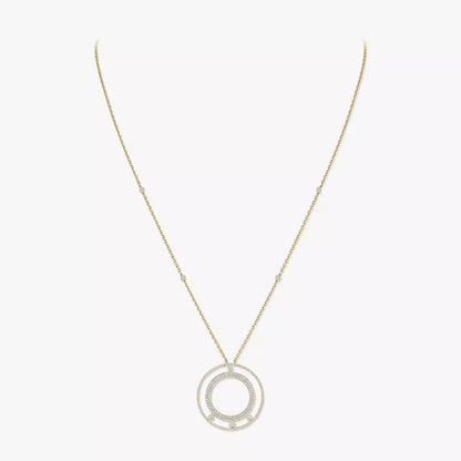 [Auream]Move Romane Long Pave_-Set Diamond Necklace