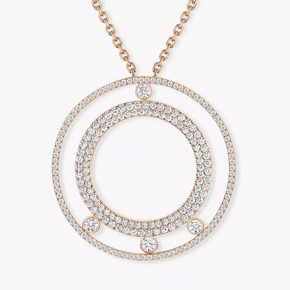 [Auream]Move Romane Long Pave_-Set Diamond Necklace