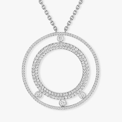 [Auream]Move Romane Long Pave_-Set Diamond Necklace