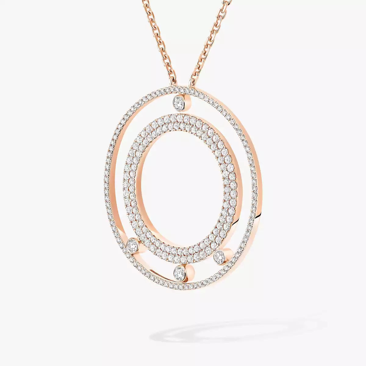 [Auream]Move Romane Long Pave_-Set Diamond Necklace