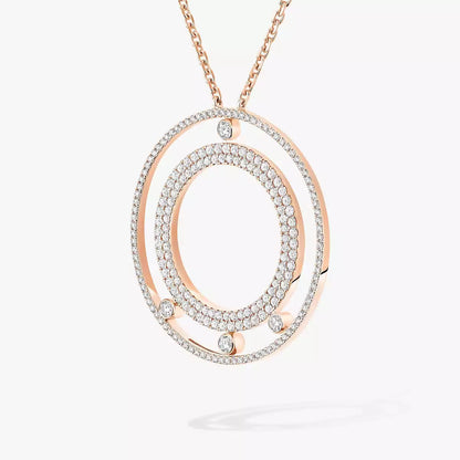 [Auream]Move Romane Long Pave_-Set Diamond Necklace