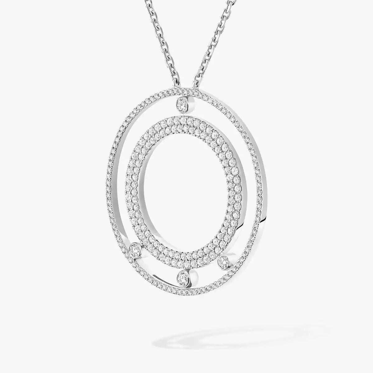 [Auream]Move Romane Long Pave_-Set Diamond Necklace