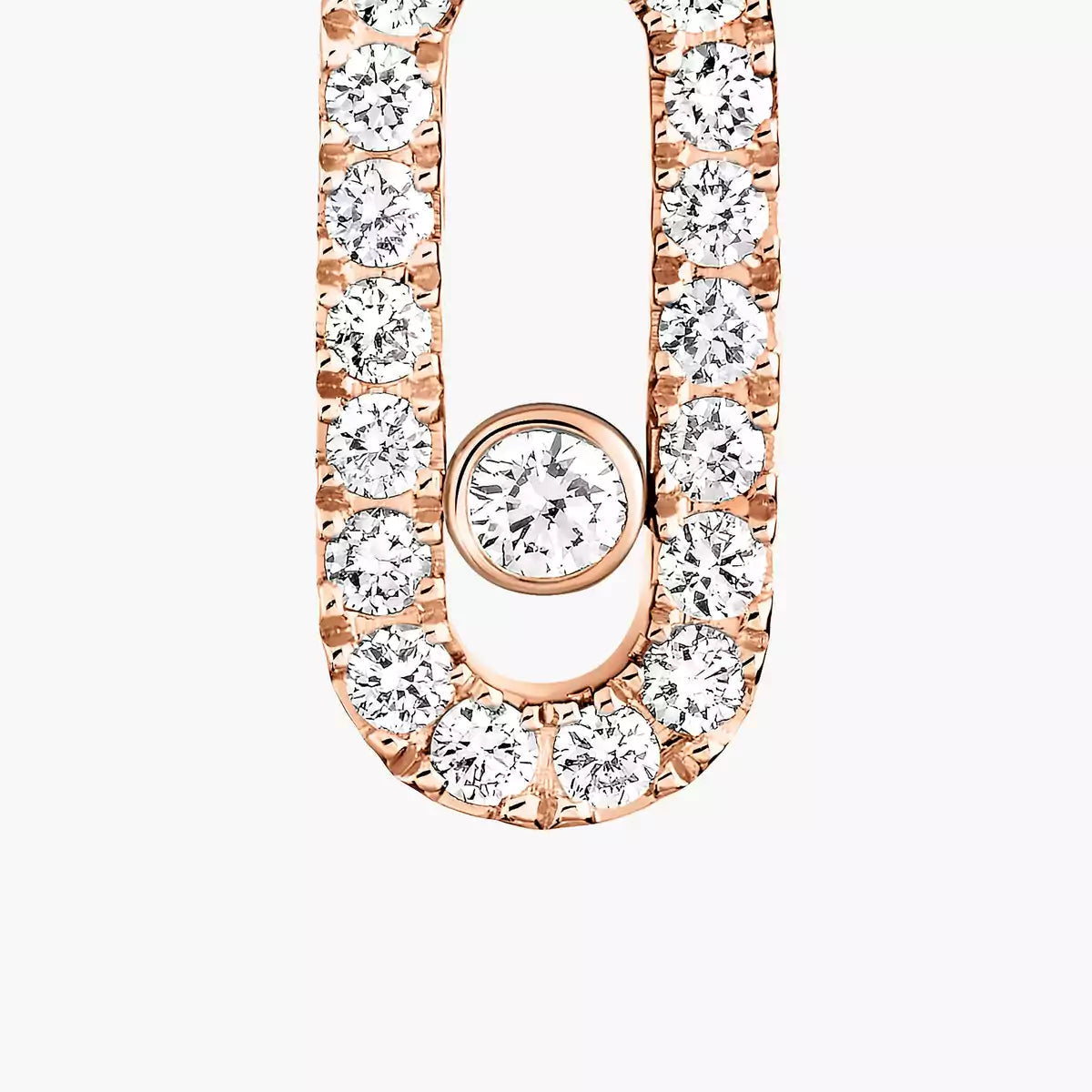 [Auream]Move Uno Single Diamond Hoop Earring