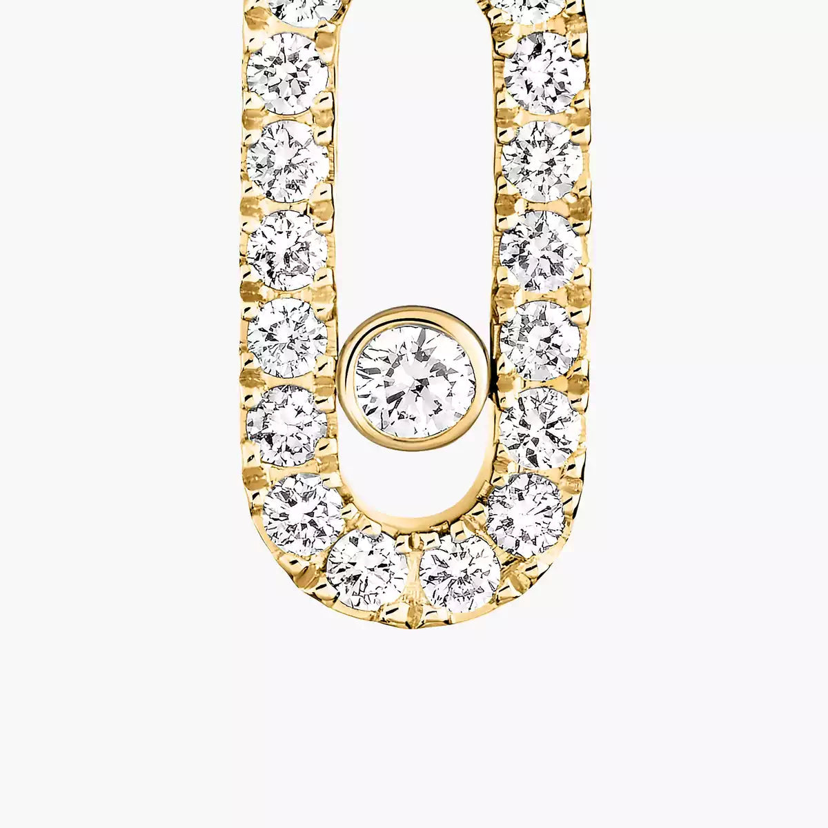 [Auream]Move Uno Single Diamond Hoop Earring