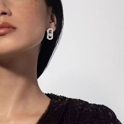 [Auream]So Move Pave_-Set Diamond Earrings in Silver