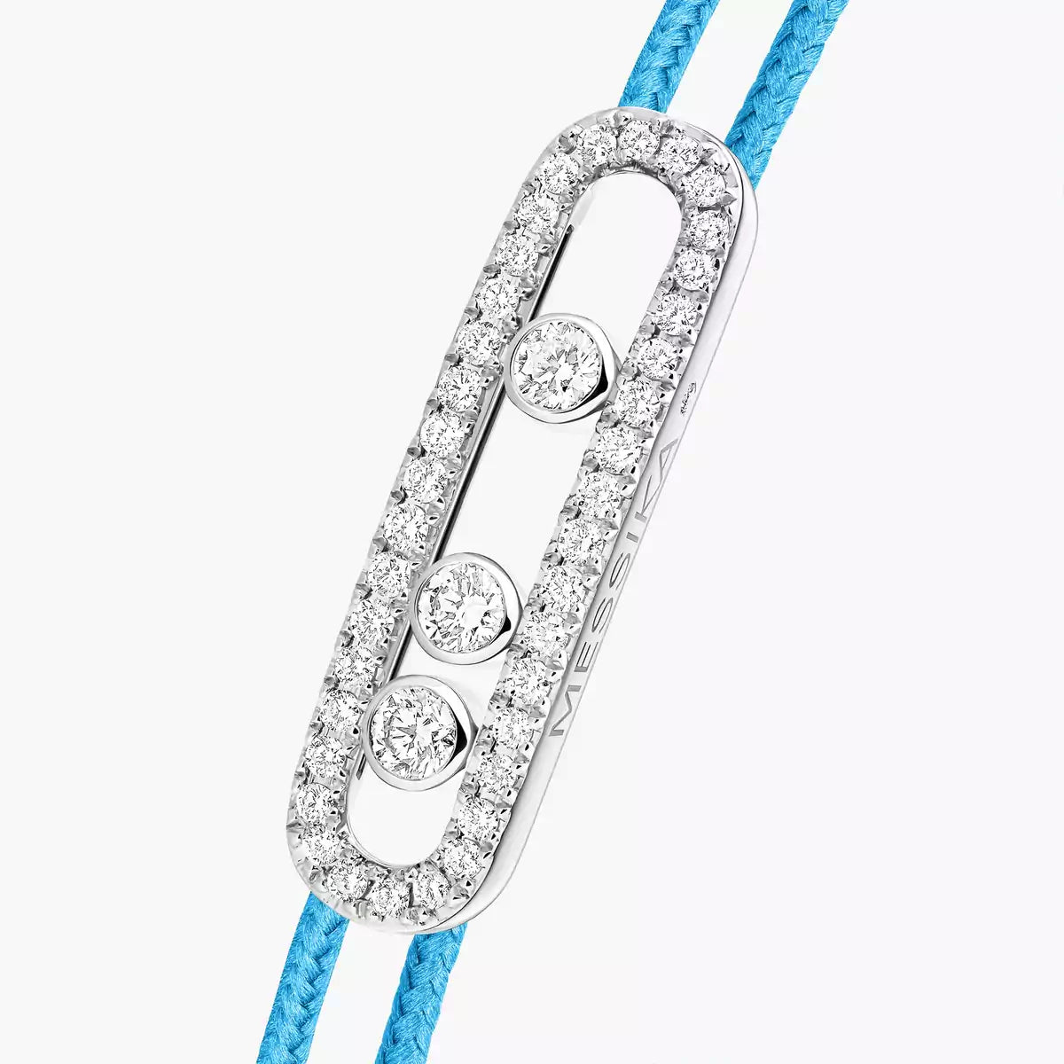 [Auream]Messika Care(s) pink cord pavé bracelet