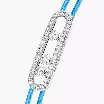 [Auream]Messika Care(s) pink cord pavé bracelet