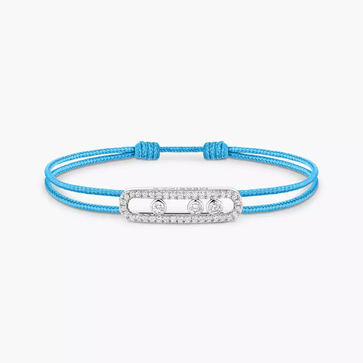 [Auream]Messika Care(s) pink cord pavé bracelet