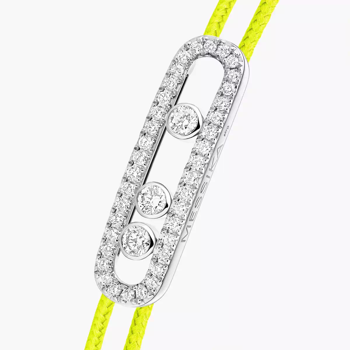 [Auream]Messika Care(s) pink cord pavé bracelet