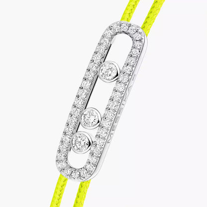 [Auream]Messika Care(s) pink cord pavé bracelet