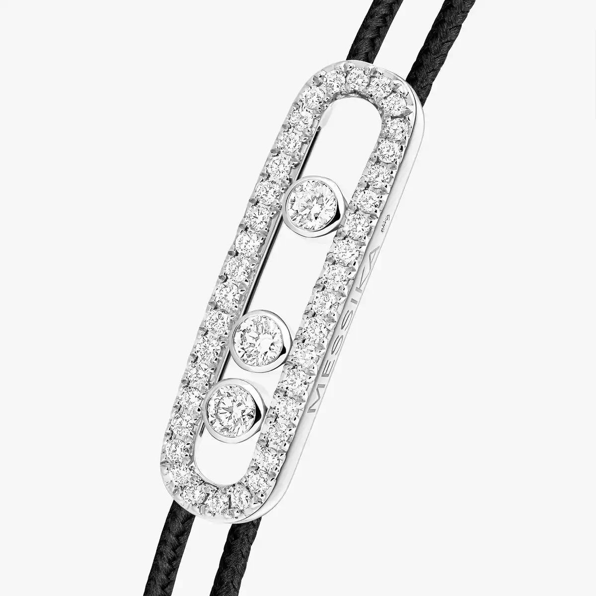 [Auream]Messika Care(s) pink cord pavé bracelet