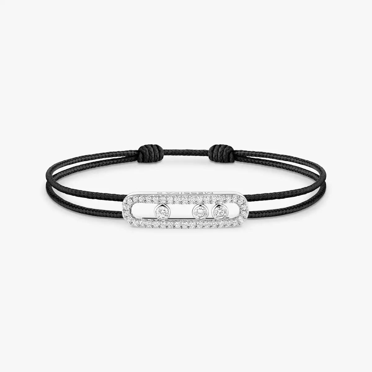 [Auream]Messika Care(s) pink cord pavé bracelet
