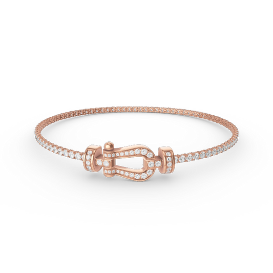 [Auream]FORCE  HORSESHOE  DIAMOND TENNIS BRACELET