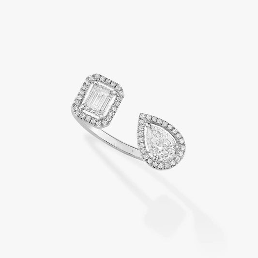 [Auream]MY TWIN TOI & MOI SILVER DIAMOND RING