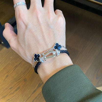 [Auream]CLOVER 5 MOTIF PIETERSITE BRACELET COLLECTION
