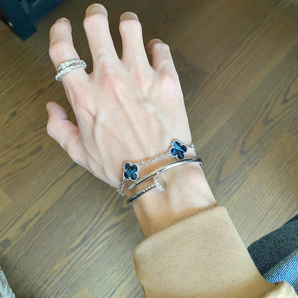 [Auream]CLOVER 5 MOTIF PIETERSITE BRACELET COLLECTION