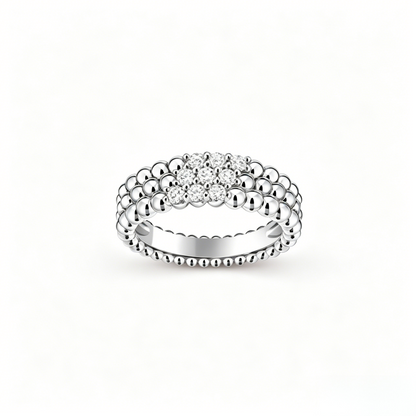 [Auream] THREE-ROW DIAMOND RING