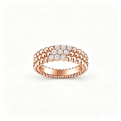 [Auream] THREE-ROW DIAMOND RING