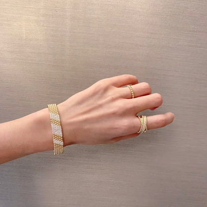 [Auream]  FIVE-ROW DIAMOND BRACELET