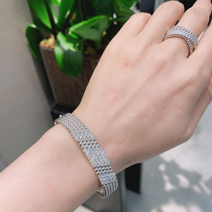 [Auream]  FIVE-ROW DIAMOND BRACELET