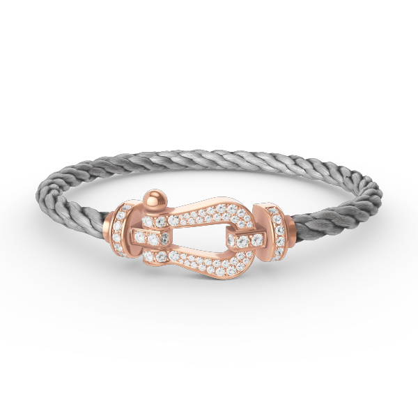 [Auream]FORCE LARGE HORSESHOE FULL DIAMOND BRACELET ROSE GOLD