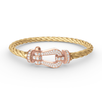 [Auream]FORCE LARGE HORSESHOE FULL DIAMOND BRACELET ROSE GOLD