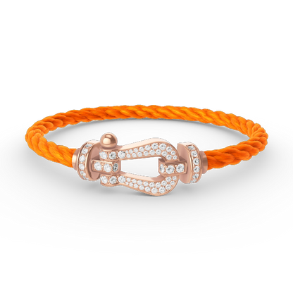 [Auream]FORCE LARGE HORSESHOE FULL DIAMOND BRACELET ROSE GOLD