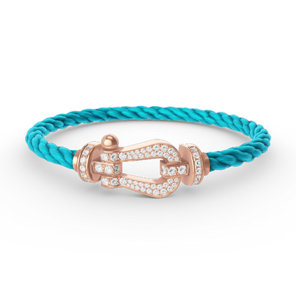 [Auream]FORCE LARGE HORSESHOE FULL DIAMOND BRACELET ROSE GOLD