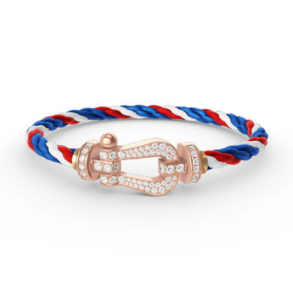 [Auream]FORCE LARGE HORSESHOE FULL DIAMOND BRACELET ROSE GOLD