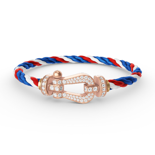 [Auream]FORCE LARGE HORSESHOE FULL DIAMOND BRACELET ROSE GOLD