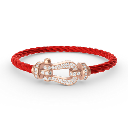 [Auream]FORCE LARGE HORSESHOE FULL DIAMOND BRACELET ROSE GOLD