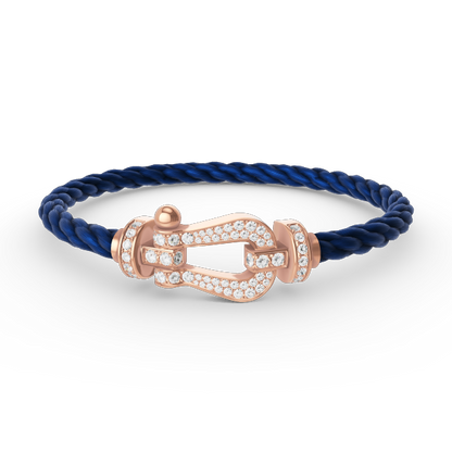 [Auream]FORCE LARGE HORSESHOE FULL DIAMOND BRACELET ROSE GOLD