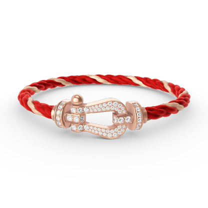 [Auream]FORCE LARGE HORSESHOE FULL DIAMOND BRACELET ROSE GOLD