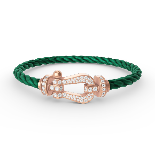 [Auream]FORCE LARGE HORSESHOE FULL DIAMOND BRACELET ROSE GOLD