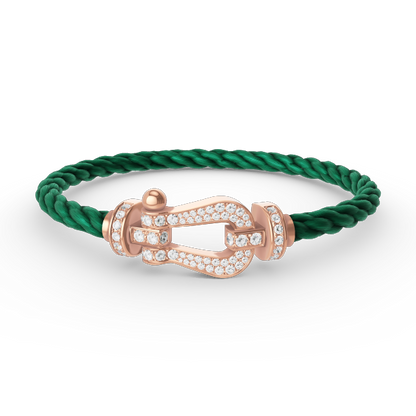 [Auream]FORCE LARGE HORSESHOE FULL DIAMOND BRACELET ROSE GOLD