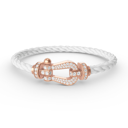 [Auream]FORCE LARGE HORSESHOE FULL DIAMOND BRACELET ROSE GOLD